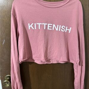Kittenish Mauve Long Sleeve Top